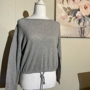 Michael Kors Heather Gray Boatneck Sweatshirt